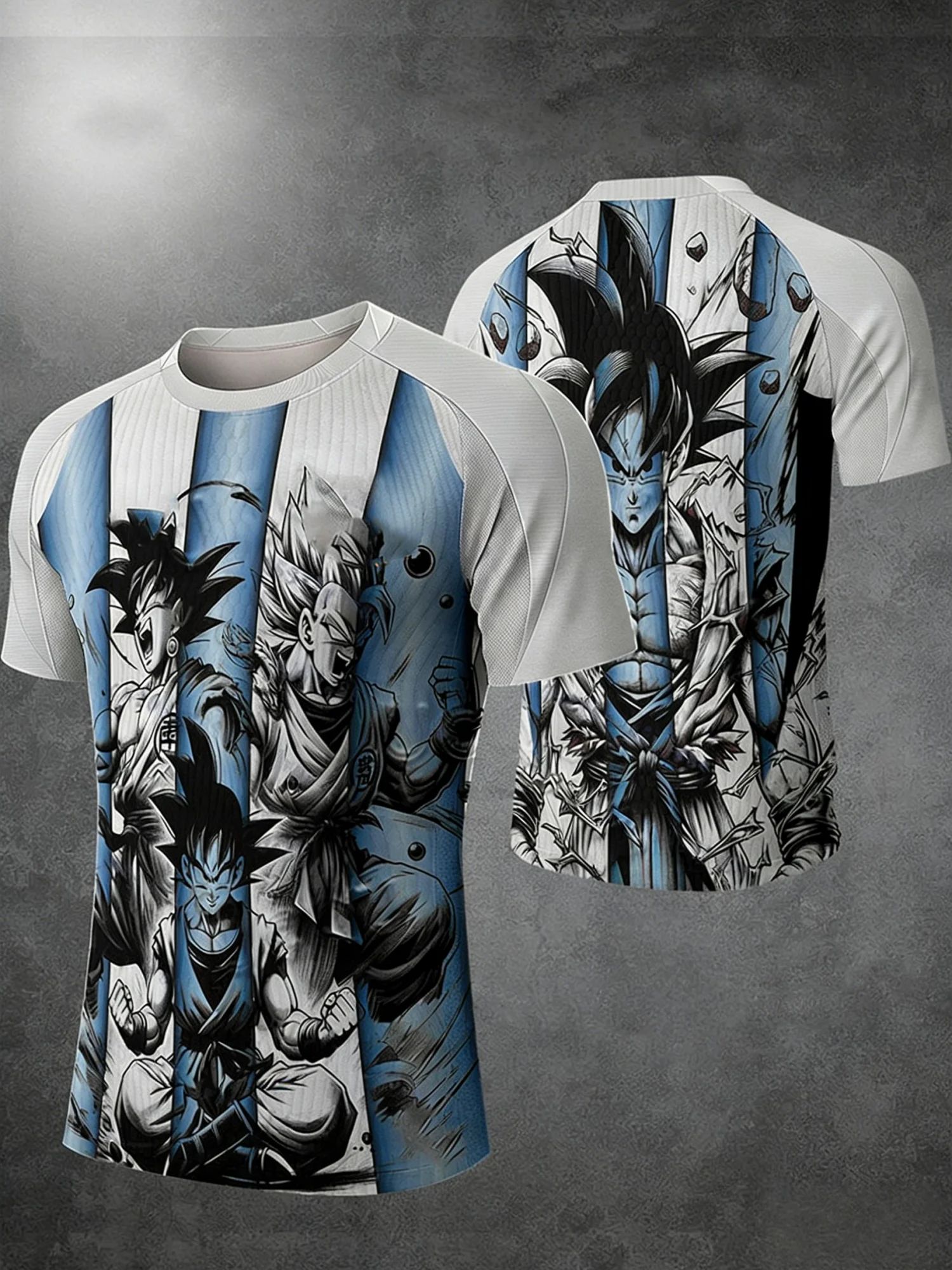 2026 Sommer Dragon Ball Retro Fitness T-Shirt Herren Oversize 3D-Druck Kurzarm Familien-Unisex Kinder-Sportshirt