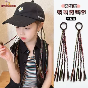 ใหม่สีสันวิกผม Hairclip ผู้ถือหางม้าเจ้าหญิง Bows Cool Braid เด็ก Headwear เครื่องประดับอุปกรณ์เสริมผมของขวัญหญิง