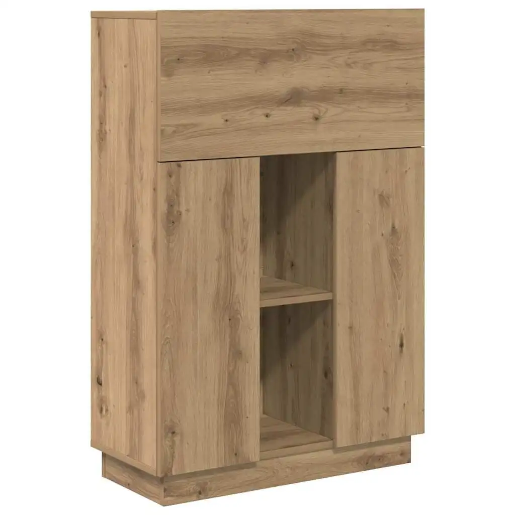 vidaXL Bureau gris béton 71,5 x 31,5 x 106,5 cm en bois d'ingénierie avec rangement intégré – design moderne et épuré, lignes claires et surface lisse anti-rayures, idéal pour les étudiants, les professionnels et les petits espaces