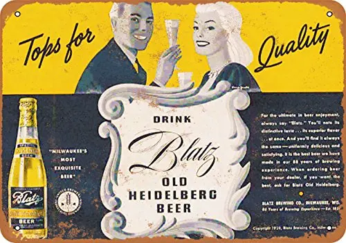 Metal Sign - 1939 Blatz Old Heidelberg Beer - Vintage Look