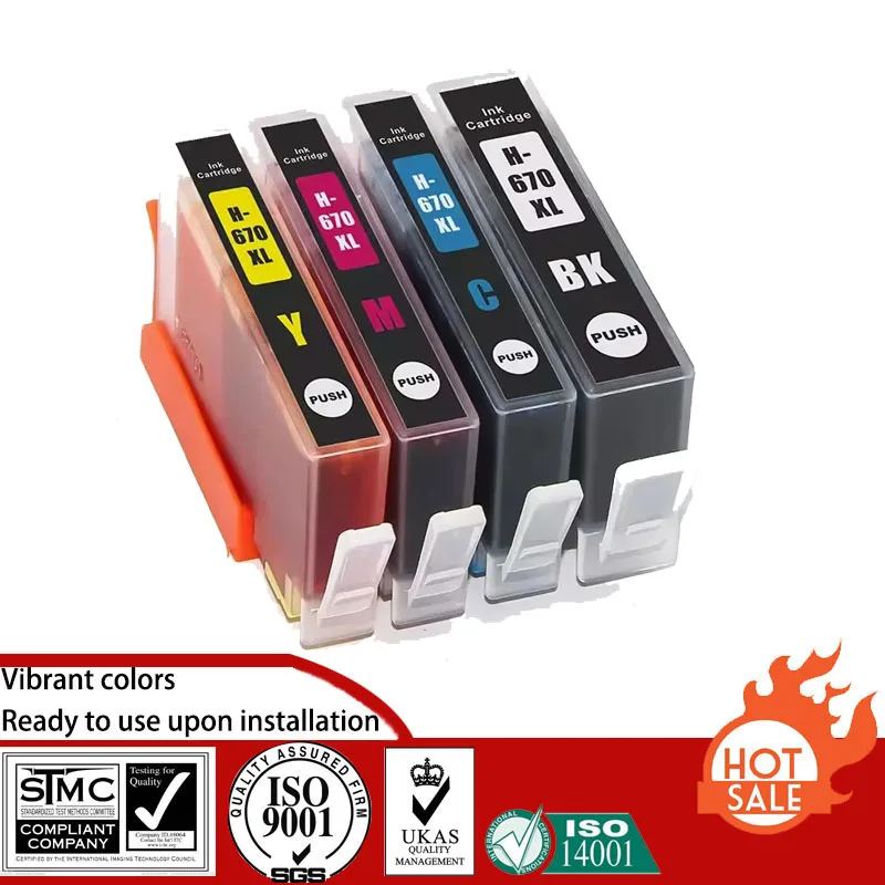 Compatible Ink Cartridge for HP HP670 HP-670 suit For HP Deskjet Ink  Advantage  3525/4615/4620/4625/5525/6526