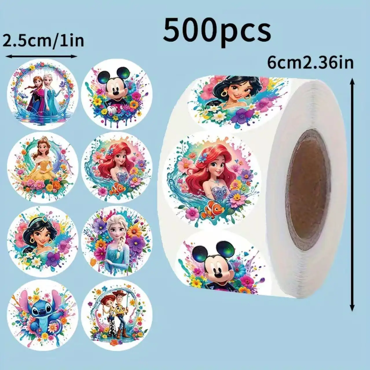 

500 шт. рулонные наклейки принцесса Анна забавный мем мультфильм граффити наклейка DIY телефон гитара ноутбук чемодан водостойкий подарок