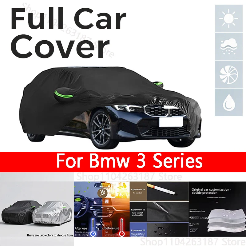 

For BMW 3 Series Outdoor Protection Full Car Cover Snow Covers Rainwater Sunshine Dustproof Scratches Car Cover