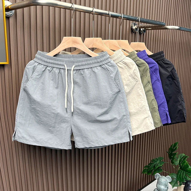 

Men's Summer Thin Ice Silk Qui Dry Sports orts Beach Casual Loose Fit Straight Leg ort Pants Breathable Comfortable orts