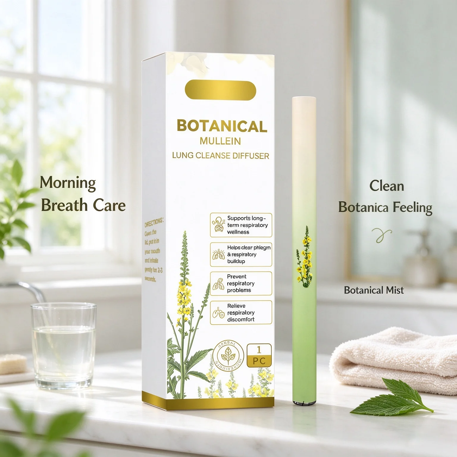 Lung Cleans Diffuser Clears Lungs Phlegm Repairs Damaged Tissue Relieves Breath Shortness Relaxation Sensory Herbal Energy Stick