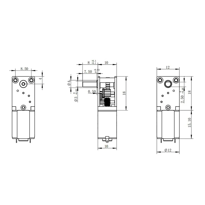 1pc 1218-N20-3/6/12V D3*8mm Micro Horizontal DC Reducer Motor  Self-locking Function15/25/30/50/60/100/120RPM