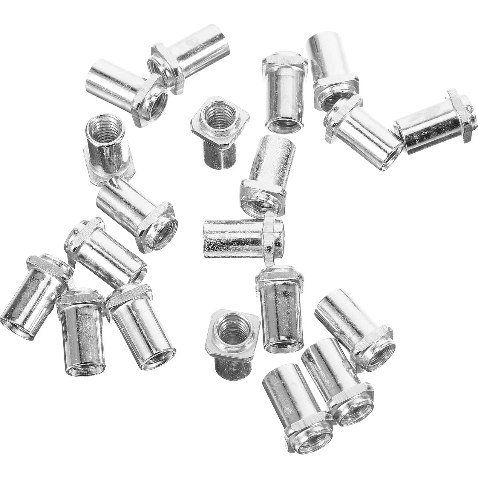 

20 Pcs Silver Swivel Nuts 5MM 6MM Spare Drum Swivel Nuts Parts for Tom Lug Replacement Floor Drum Accessories Hardware