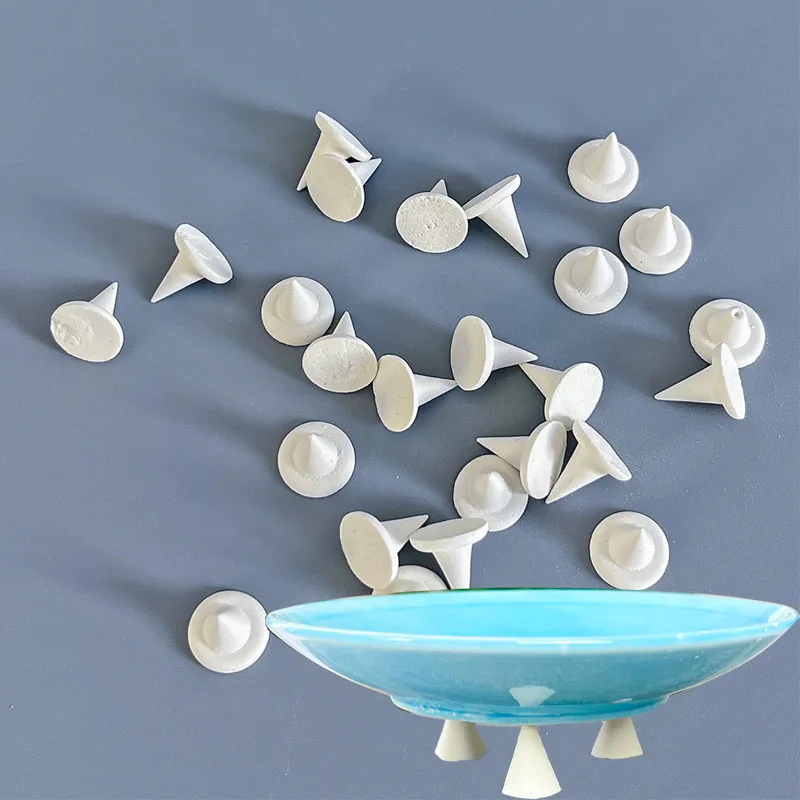 10pcs Pottery Cone Refractory Nail Alumina Electric Kiln Ceramic Glazing and Supporting Firing Tool