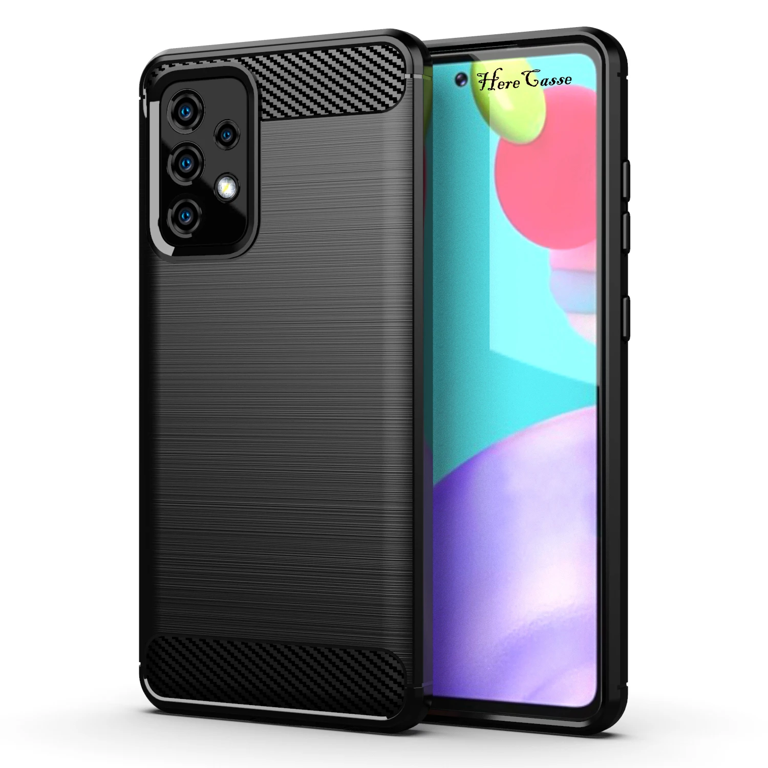 Shockproof Carbon Fiber Case For Samsung Galaxy  A8+ A70 A50 A10 A20E A30 A40 Soft Silicone Cover For Samsung A60 A80 Protector