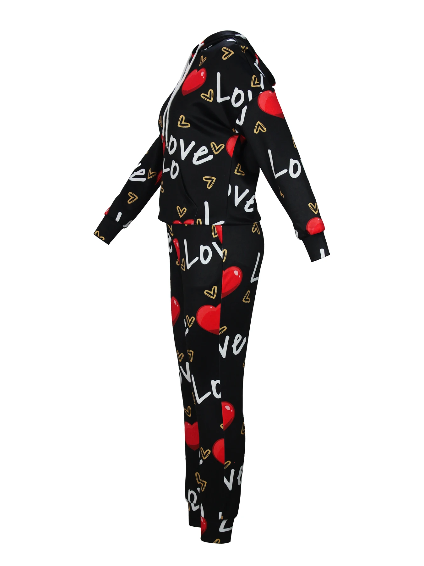 Spring and summer new European and n women’s fashion casual trend printed hoodie long suit