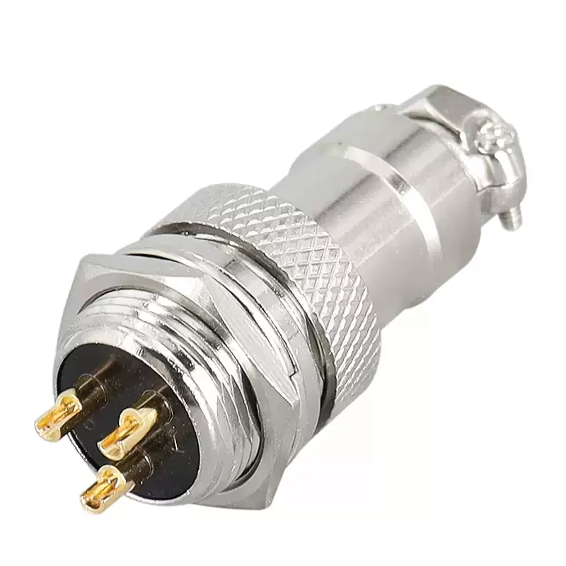 4 sets/gold-plated connector, aviation plug holder GX16- 2/3/4/5/6 core 7 core 8 core 9 core opening 16mm