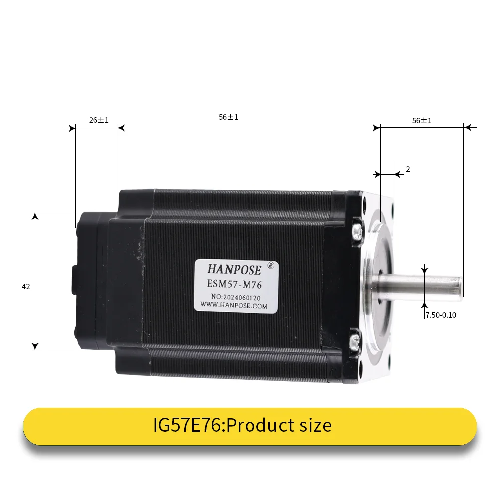 nema17 Closed loop integrated stepper Motor ESM57-M76 2.8A 1.3N.m for 3D printer 485 communication protocol stepper motor