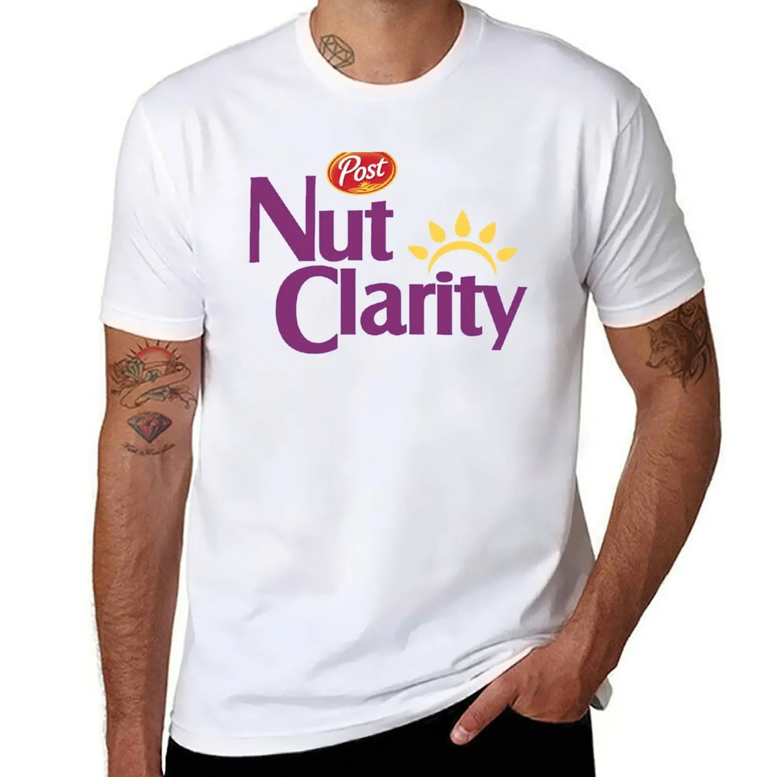 Camisa parodia de algodón, camisa de verano, camiseta Clarity Nut para hombre, camiseta de cereal con estampado personalizado para hombre, camiseta Bran con Logo
