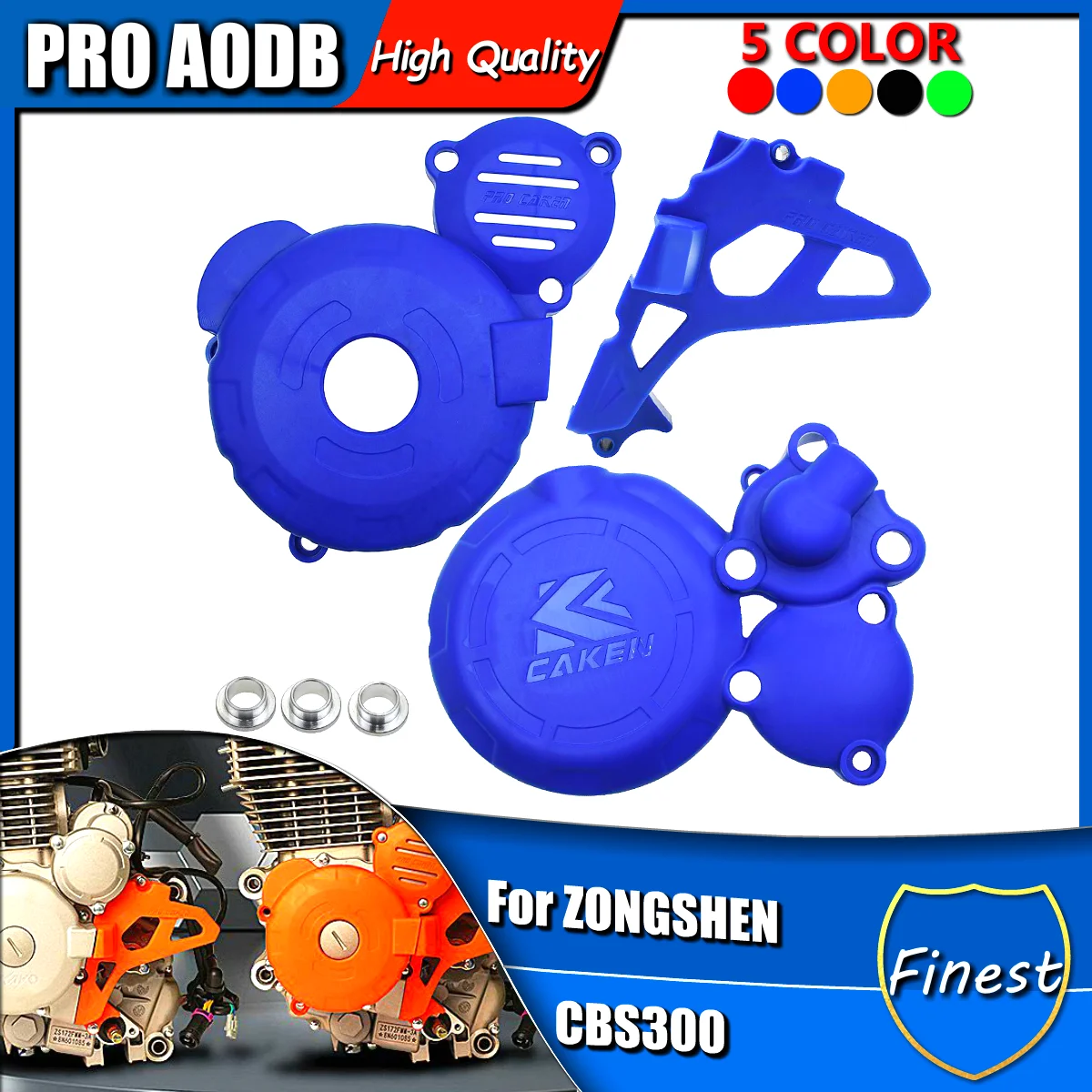 For Zongshen ZONSEN CBS300 NB300 KEWS K16 Zuumav K7 Motocross Engine Clutch Protector Ignition Guard Cover Sprocket Guards Cove