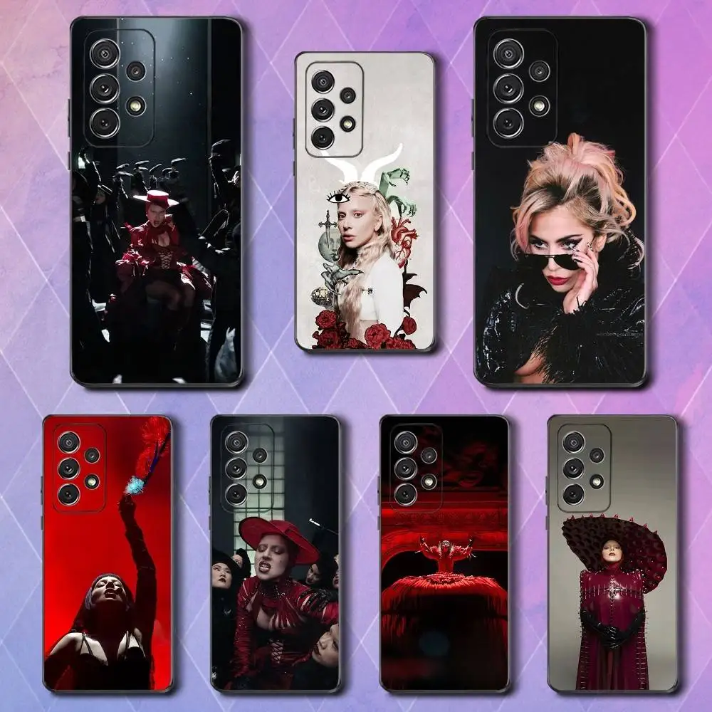

Hot M-MAYHEM L-Lady G-Gaga Case For Samsung S23,S25,S20,S10,S9,S21,S24,S22,Ultra,FE,Plus,Lite,Soft Silicone Black