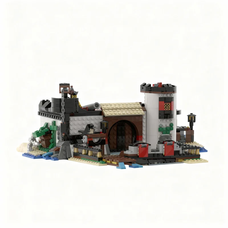 

987PCS MOC Medieval Castle Eldorado Fortress Model Collectible Display DIY Creative Building Blocks Gift Decoration Building Set