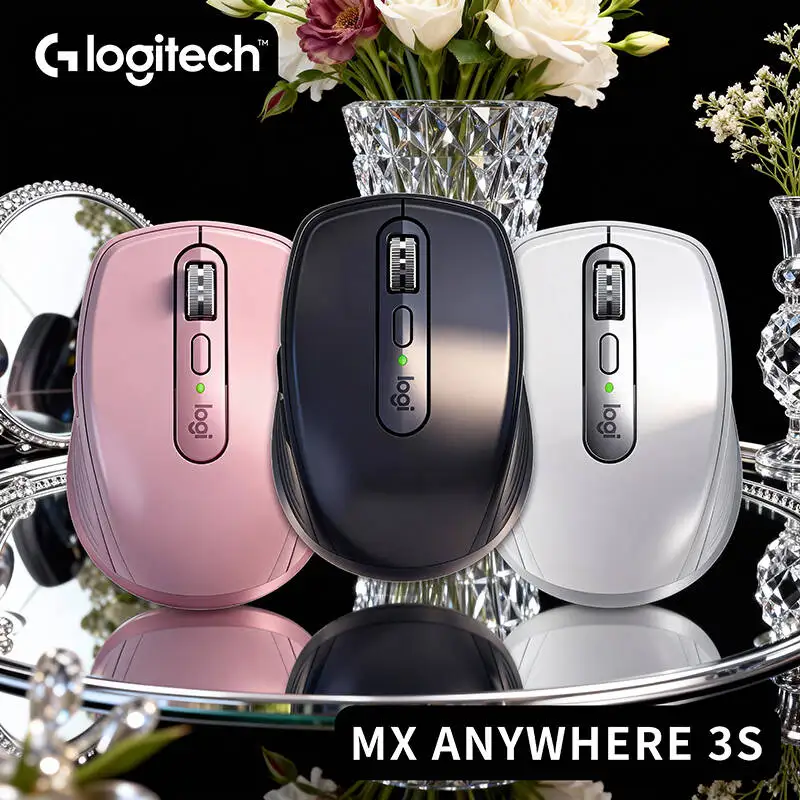 

Logitech MX Anywhere 3S Wireless Silent Mouse, Long 70-Day Battery Life, Quick USB-C Charge