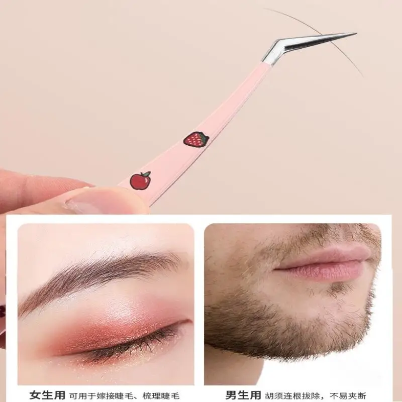 Pinzette per ciglia finte colorate in acciaio inossidabile Strumento per trucco con pinzette per estensione ciglia professionali antistatiche ad alta precisione