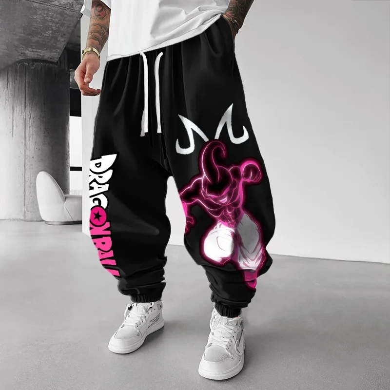 

2026 Trendy Dragon Ball Anime Majin Buu Men's Sweatpants Retro Loose Casual Sports American Drawstring Plus Size Hip Hop Pants