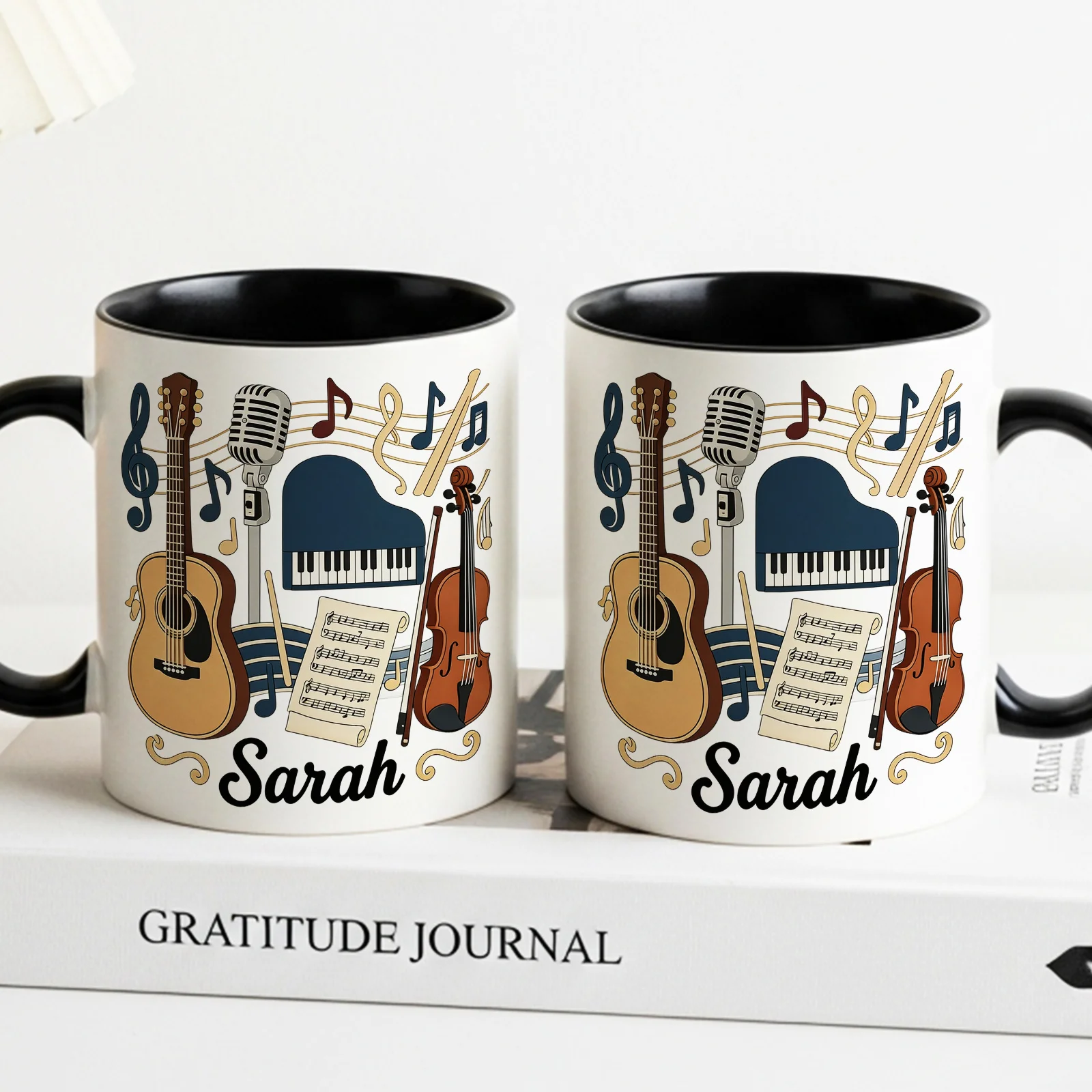 Spersonalizowany kubek ceramic – Musical Instrument With Name recenzja i cena