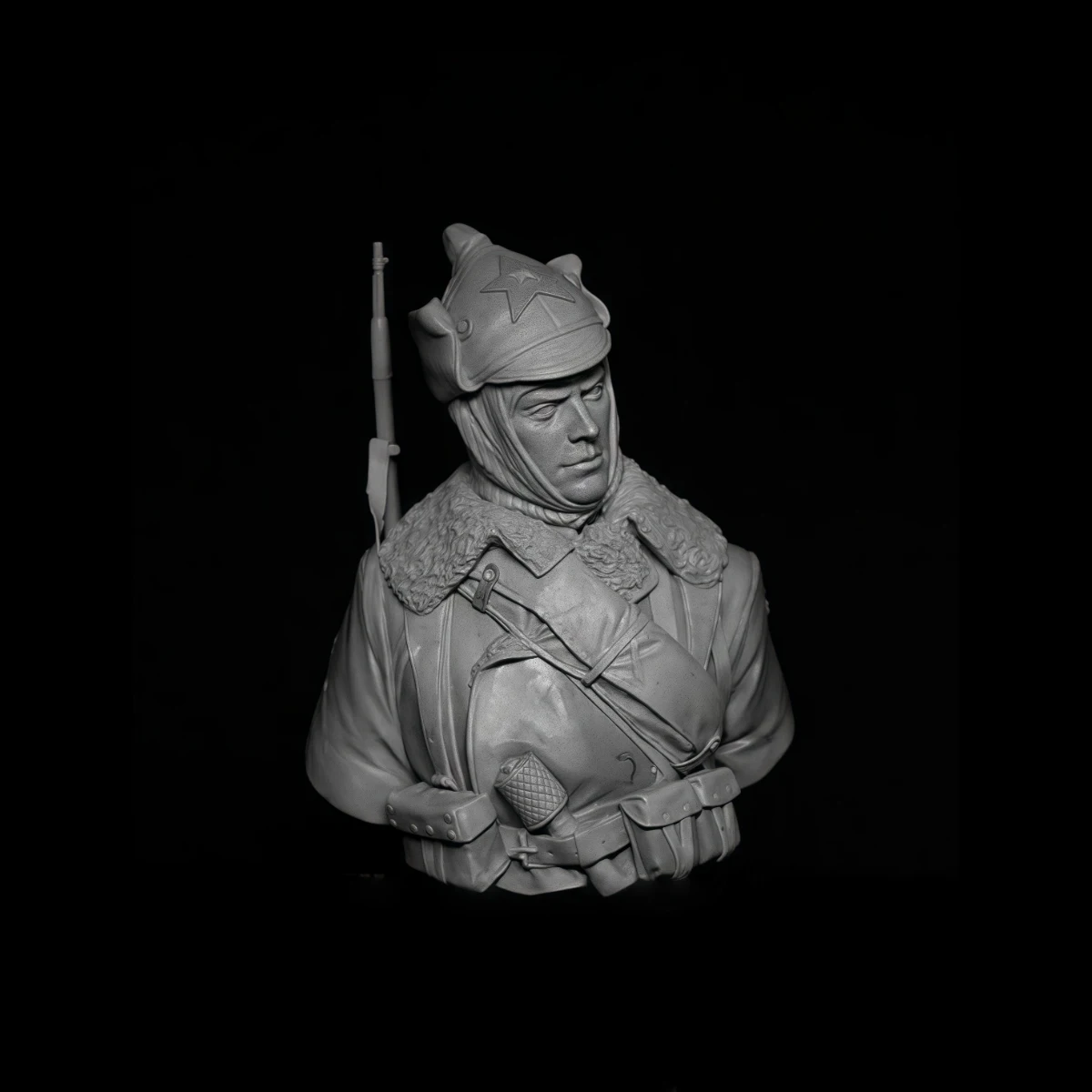 

1/10 resin unpainted model kit, bust of Winter War Red Army Riflemen unassembled and unpainted GK, 1981X