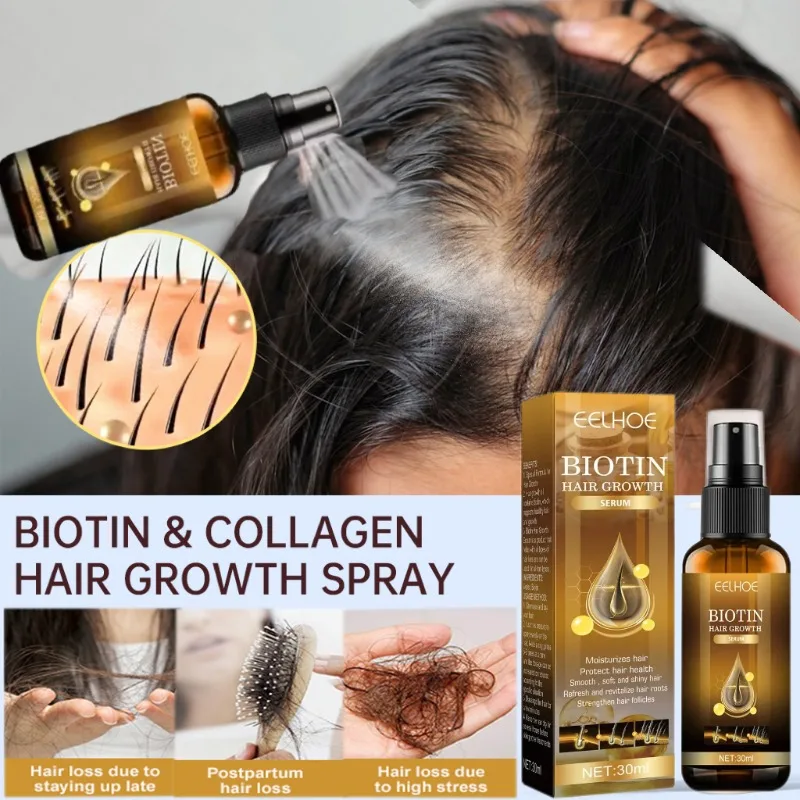 

Биотинный спрей для роста волос, против выпадения, предотвращения облысения, восстановления кожи головы, восстановления повреждений, утолщения волос