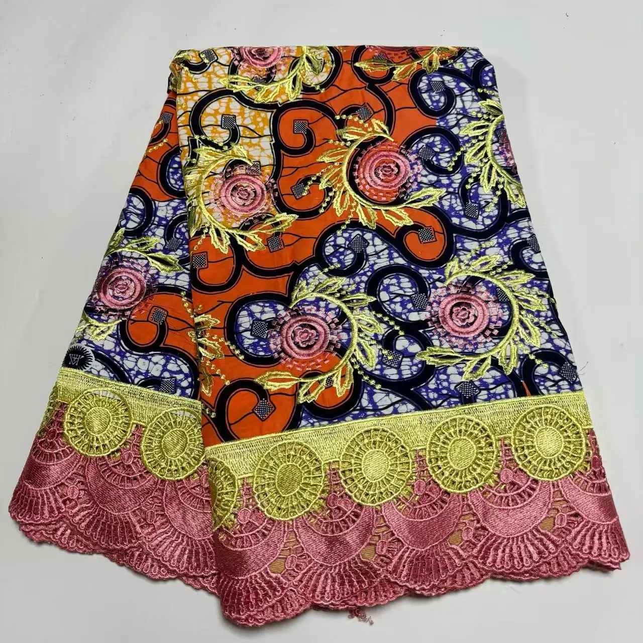 

Veritable Guaranteed African Wax Print Fabric 100% Cotton Tissu Pagne Wax Nigerial Loincloth Material for Women
