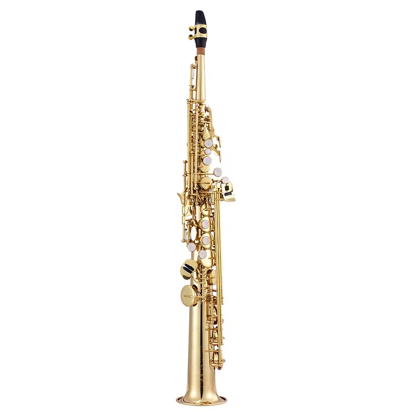 

SEASOUND OEM High Quality Cheap One-Piece Gold Soprano Saxophone Woodwind Instrument JYSS111