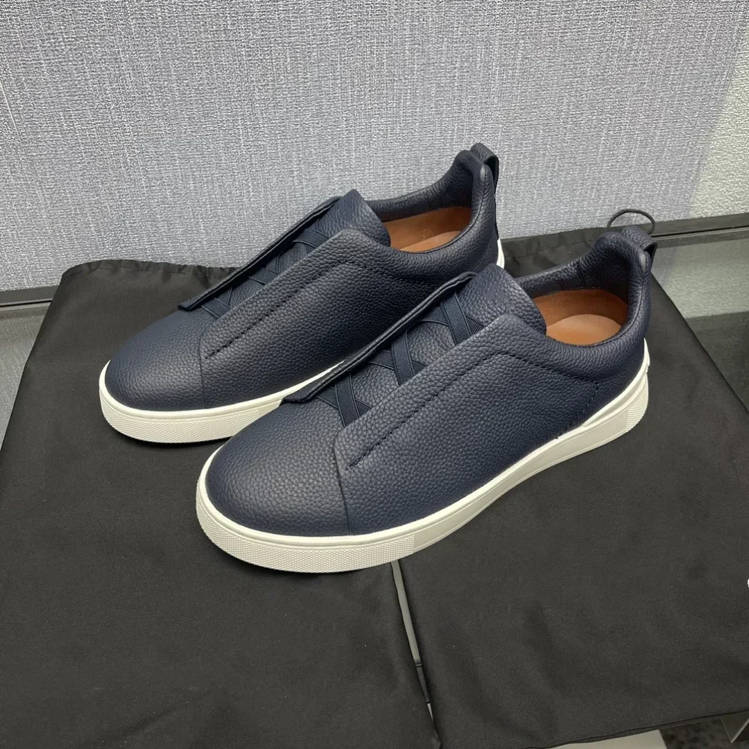 Hoogwaardige En Hoogwaardige Lederen Luxe Loafers Voor Heren Casual Sportschoenen Modieuze Platte Herenzolen