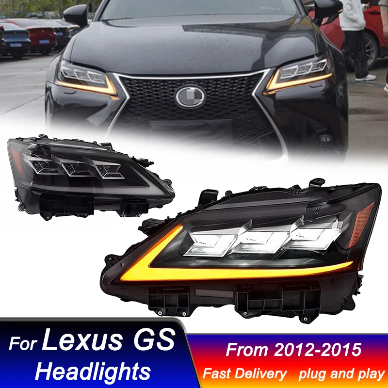 

Car Led Headlights For LEXUS GS GS350 2012-2015 Upgrade matrix style Led Head Lamp DRL Dynamic Signal Front light Assembly