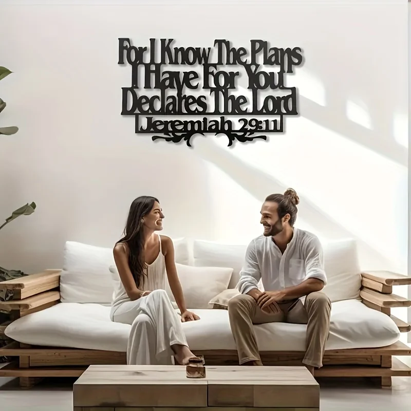 Modern Metal Wall Decor Inspirational Saying Art Stylish Home Decoration for Living Room Office