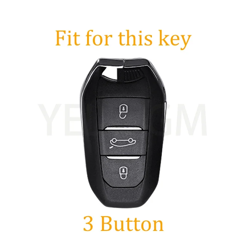 Key Shell Fob Cover Keyring for Peugeot 2008 3008 5008 308 508 for Opel Grandland X Mokka Corsa Insignia Accessories