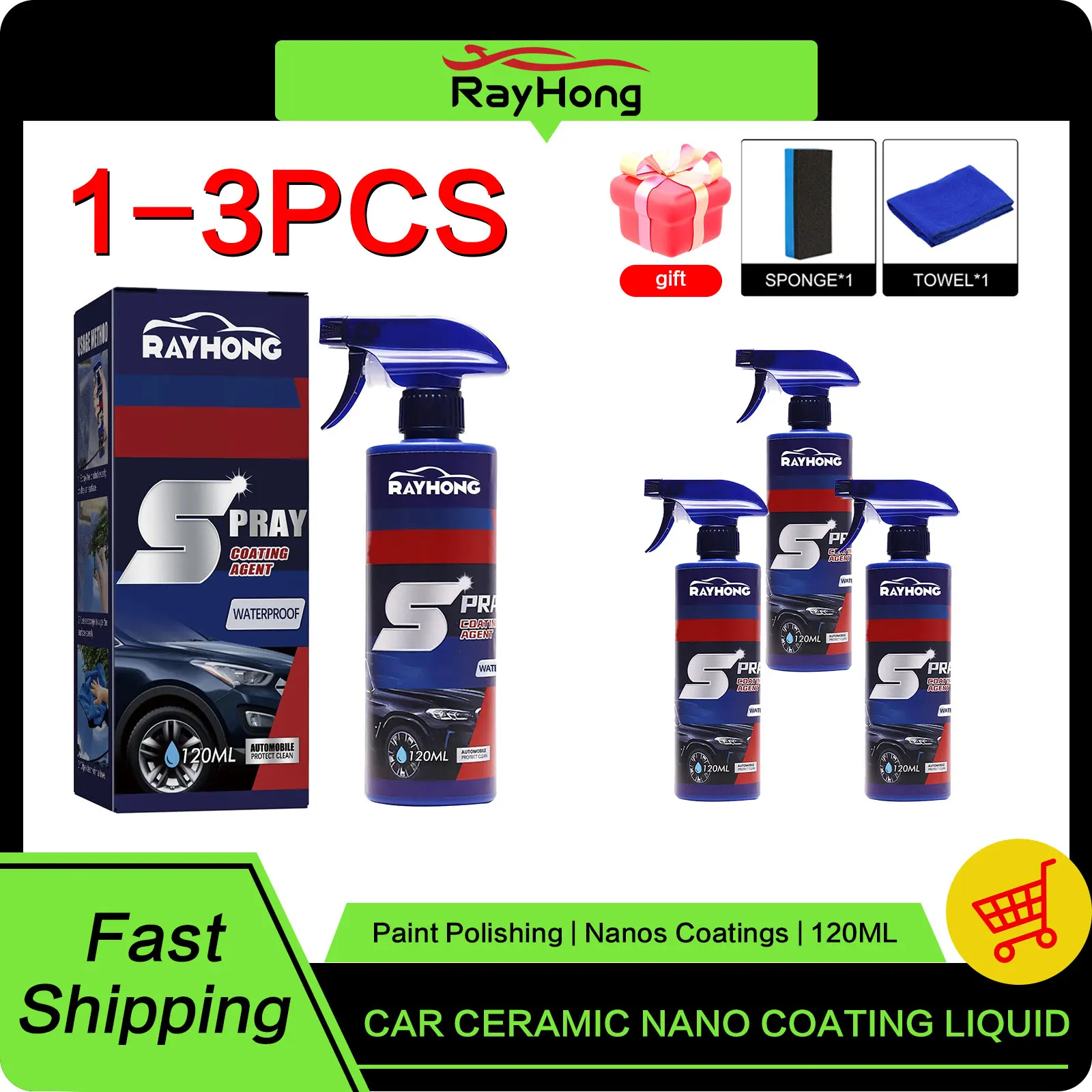 

Car Ceramic Nano Coating Liquid Hydrophobic Coating Crystal Scratch Repair High Gloss Polishing Long Lasting Paint Coating Agent