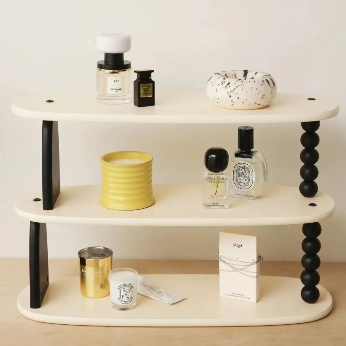 

Ins ветровой стол, настольный ретро-многофункциональный стеллаж для хранения, отделка поверхности, деревянная чашка, полка для парфюмерии, макияжа, спальни