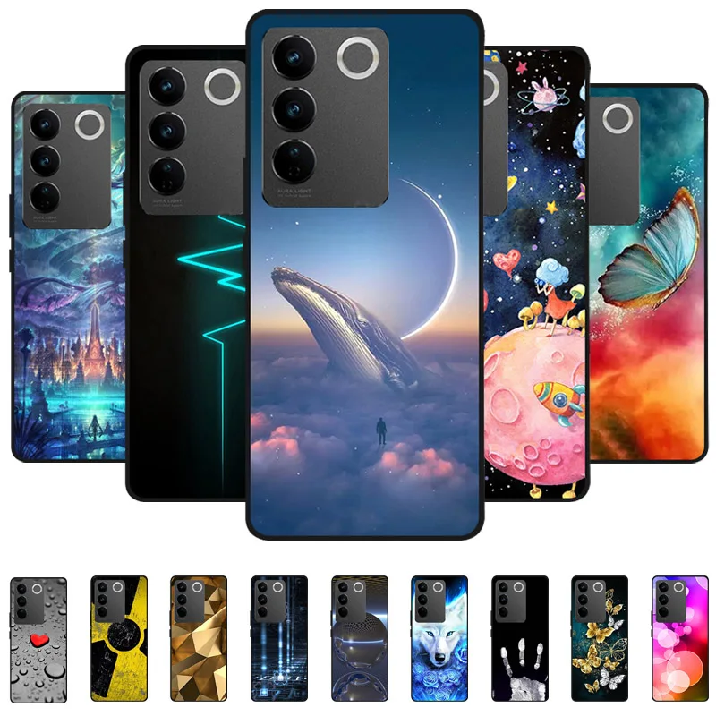 For Vivo V2230 V27 Pro 5G Case Popular Animal Cool Soft Back Protective Cover For Vivo V2237 V27e VivoV27 V 27 E Phone Bag Case