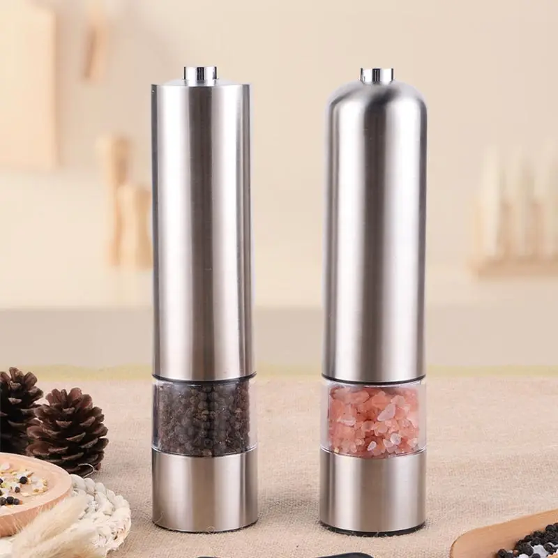 Electric Automatic Salt Pepper Grinder Herb Spice Grain Mills Grinder Household Kitchen Tool Solid Particles Ingredients Grinder