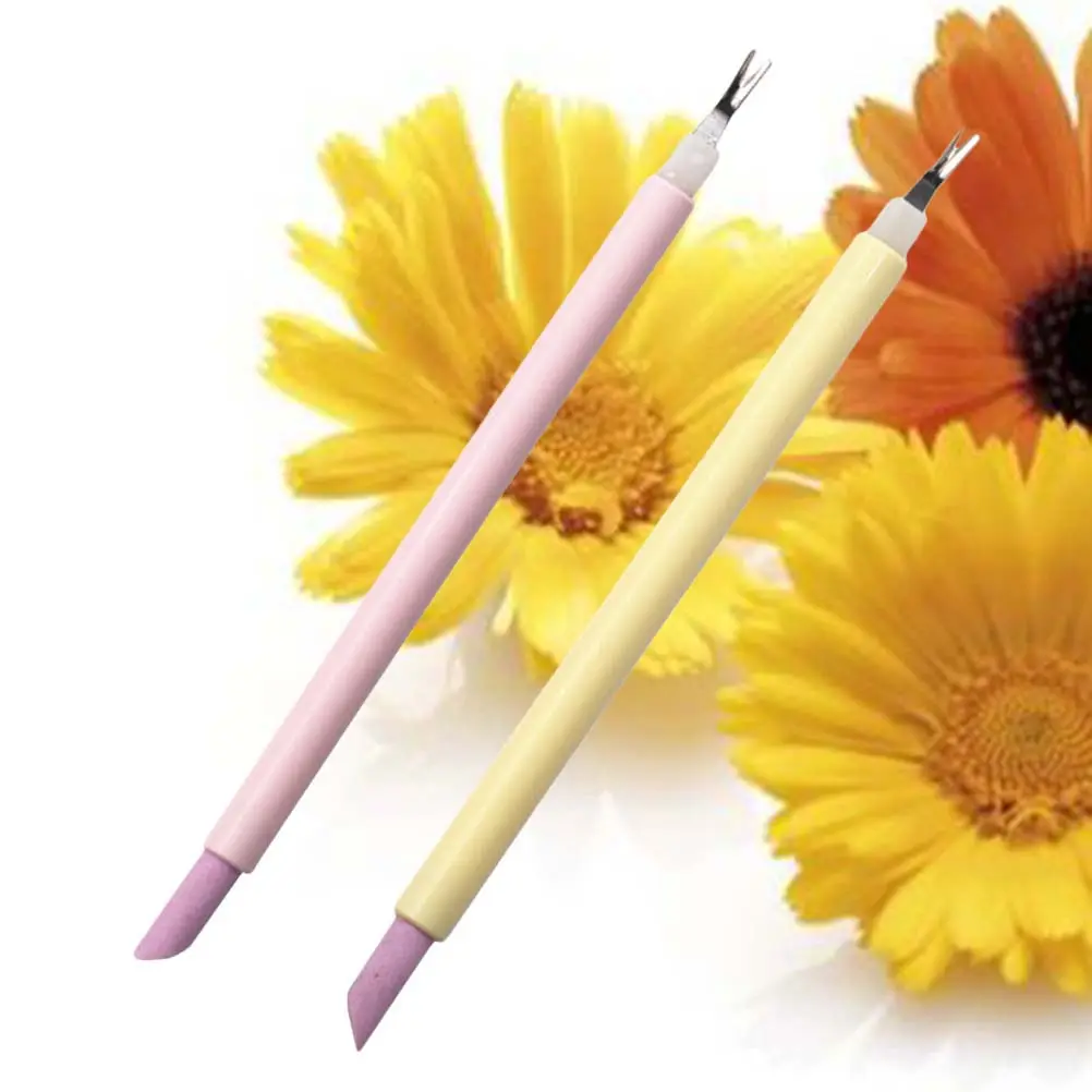 

2Pcs Non Slip Handle Cuticle Trimmer Spoon Fork Nail Art Tool for Pushing Removing Cuticles Acrylic Glue Residue Dead Skin