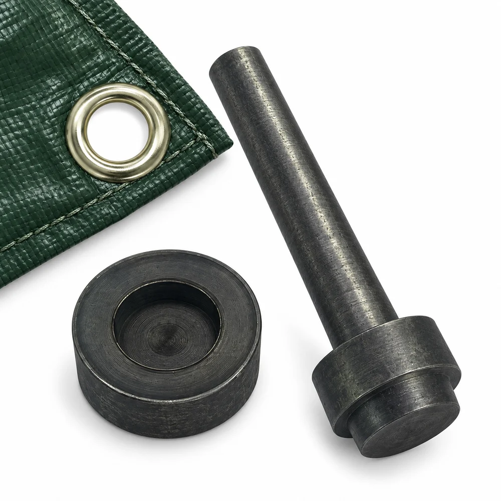 Eyelet Grommet Setting Tool Set for 20/22/30/40mm Inner Diameter, Manual Punch and Base for Tarps Curtains Banners
