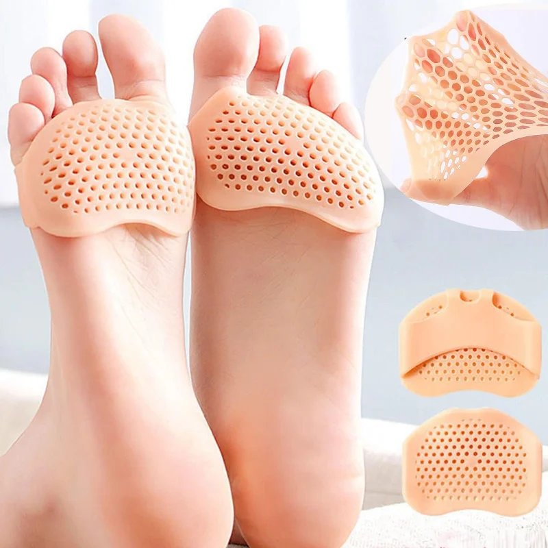 Palmilhas Anepé Respirável Honeycomb, High Heel Shoes Pad, Palmilhas Gel, Cuidados de Saúde, Massagem Shoe Insert, Silicone, 4Pcs