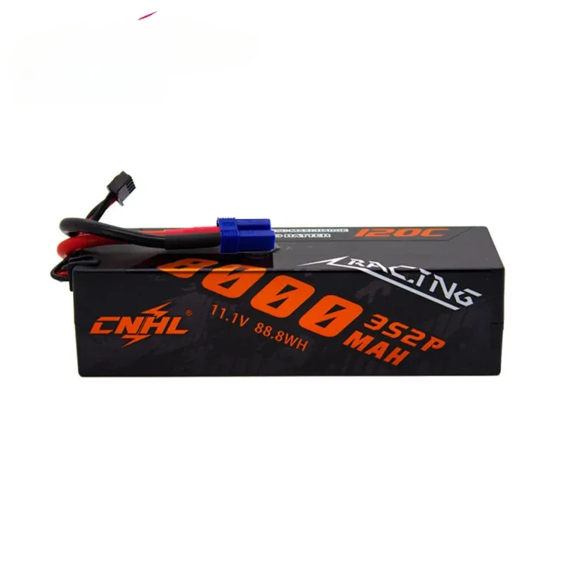 CNHL 3S 11.1V 8000mAh Lipo Battery 120C Hard Case with EC5 Plug for RC Car Boat Vehicle Rally Truck Tank Truggy Buggy Parts