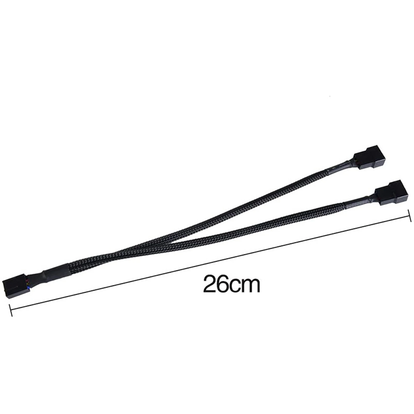 

B50B-8 Pack PWM Fan Splitter Cable Y Splitter Computer PC Fan Power Cable 4 Pin 1 To 2 Converter, Black Sleeved Braided