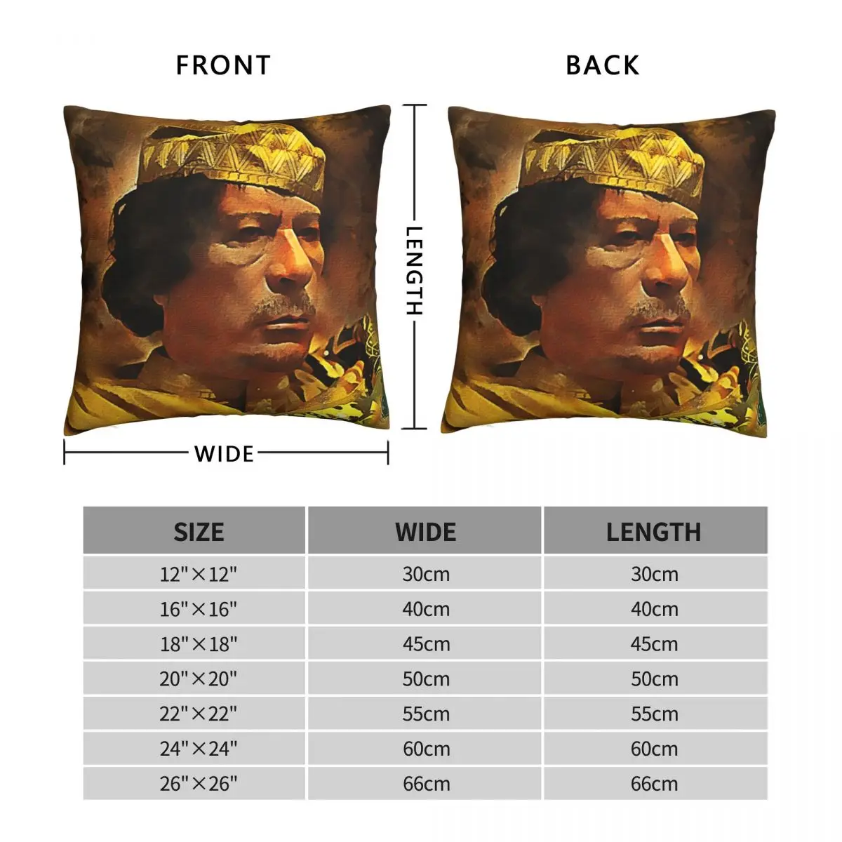 معمر القذافي المخدة البوليستر الكتان المخملية نمط البريدي ديكور كيس وسادة وسادة السيارة غطاء #2