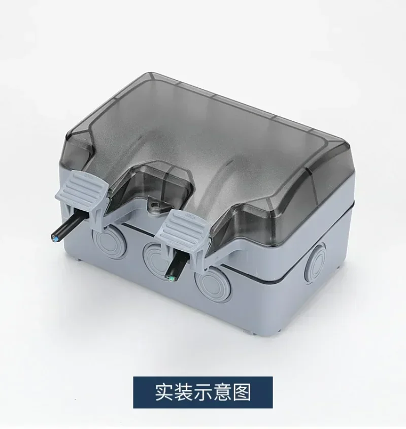 New Double EU Socket Power Supply Switch Socket 16A Outdoor Wall Power Socket With USB Charging for Home& Garden IP66 Weatherpro