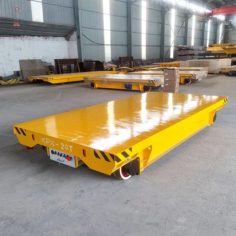 FOB Price 5/10Ton Electric Transfer Cart Trackless Flat Cart Transport Electric Remote Control Battery Track Transfer Cart