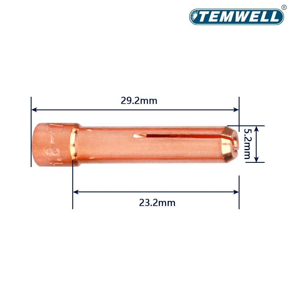 10/20 шт. короткая Цанга TIG 1,0 мм 1,6 мм 2,4 мм 3,2 мм 10N22S 10N23S 10N24S 10N25S для фото WP17 WP18 WP26