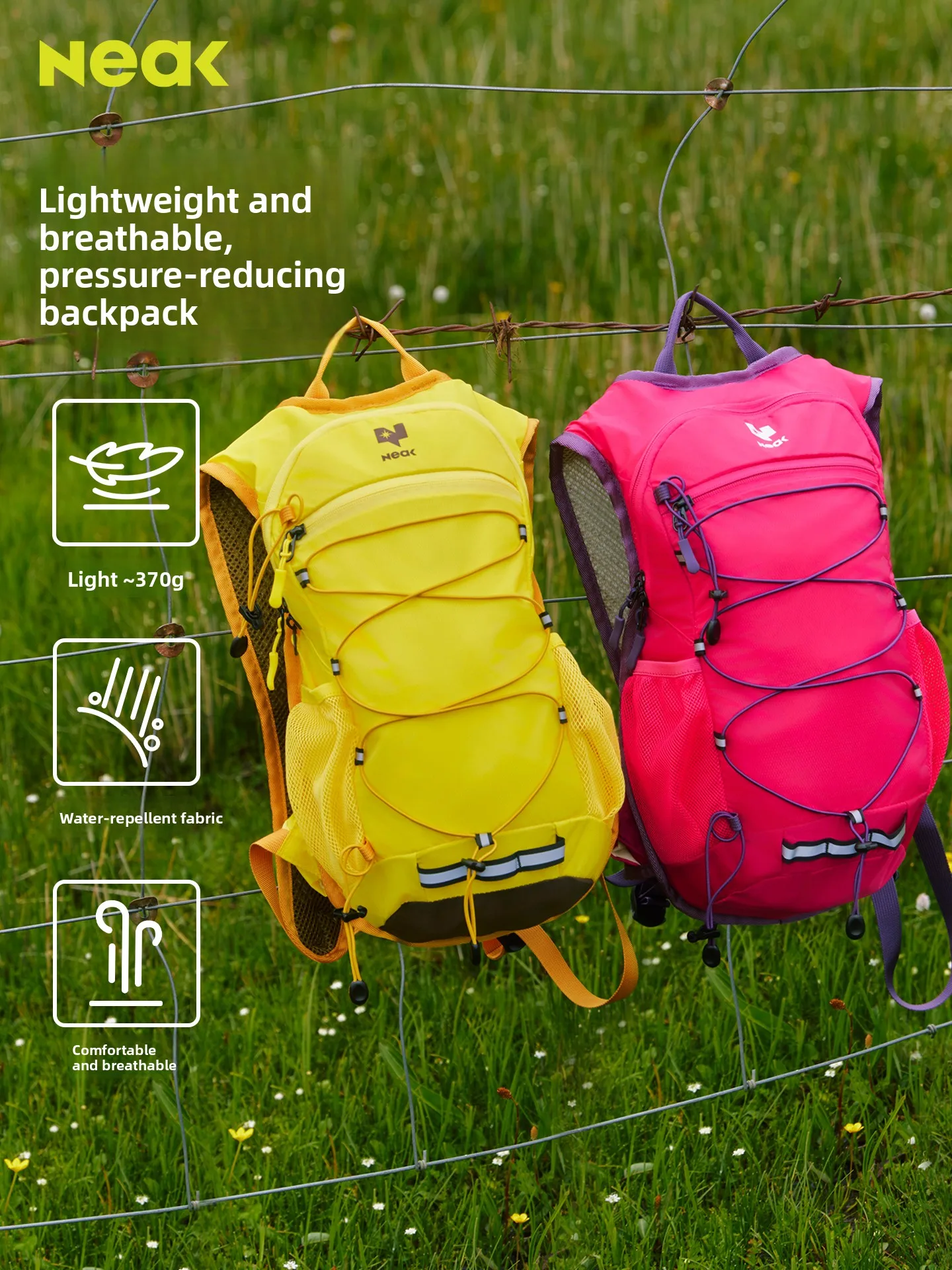 NEAK Women's Outdoor Hiking Backpack Lightweight Travel Sports Bag Double Shoulder Mountain Climbing Equipment Bicycle Riding