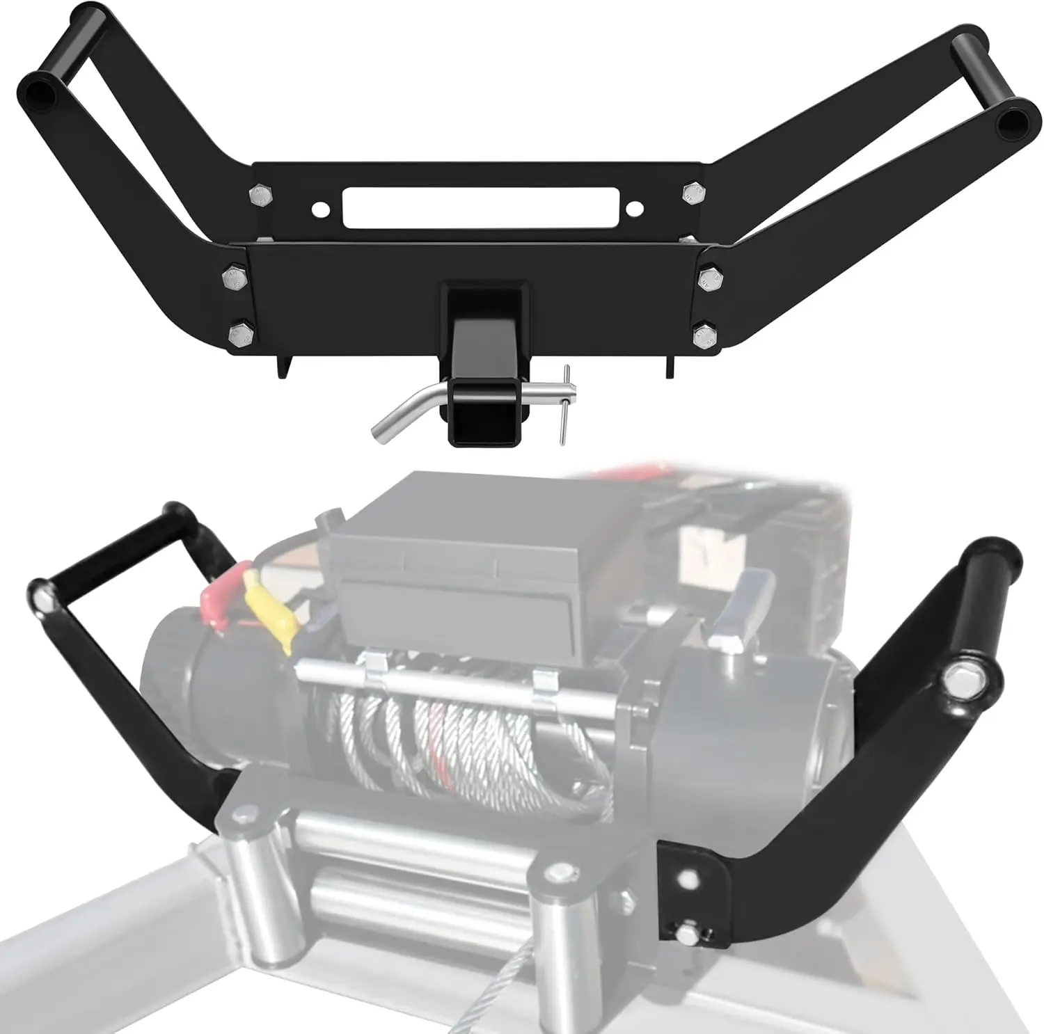 

Cradle Winch Mount 8000-13000 Lbs Capacity Hitch Receiver Mounting Plate, Foldable 10 x 4.5'