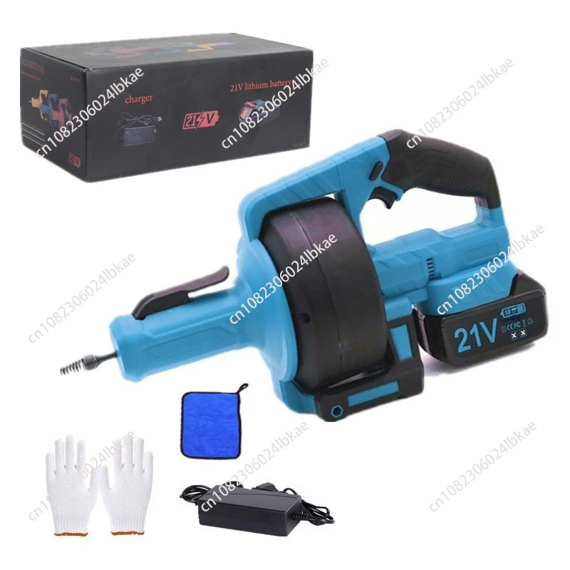 Automatic Pipeline dredging Machine Sewer Blockage Cleaning Device Portable Lithium Battery Drain Cleaner Machine