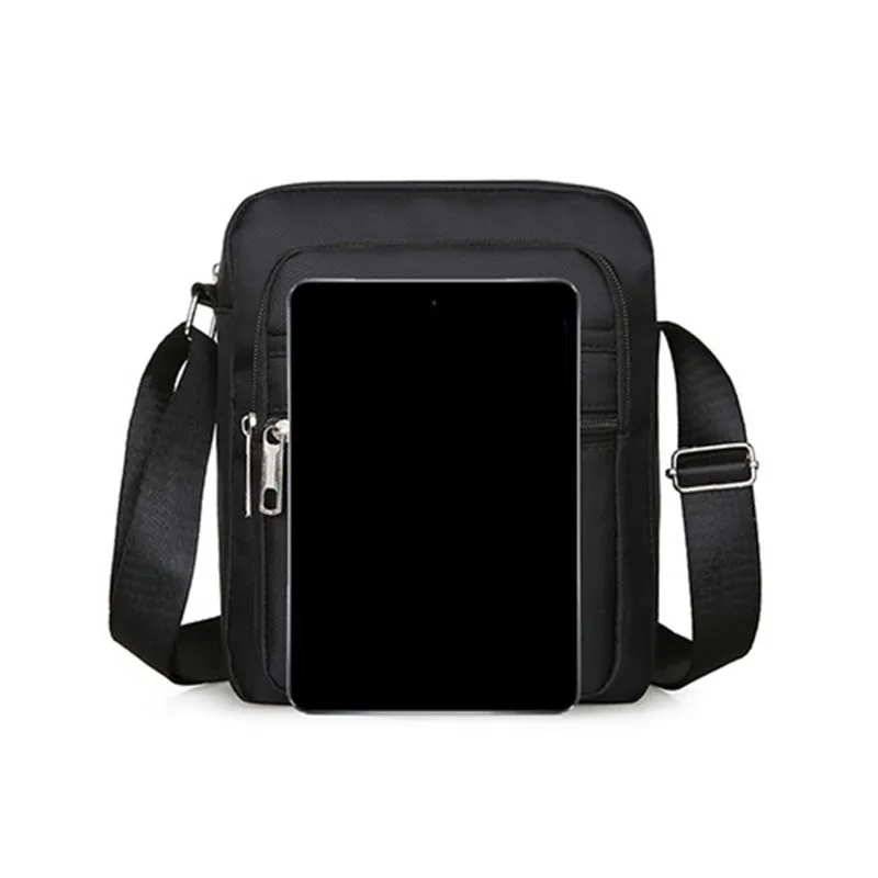 Man Nylon Adjustable Shoulder Strap Bag Casual Waterproof Zipper Pocket Handbag Fashion Travel Male Bag