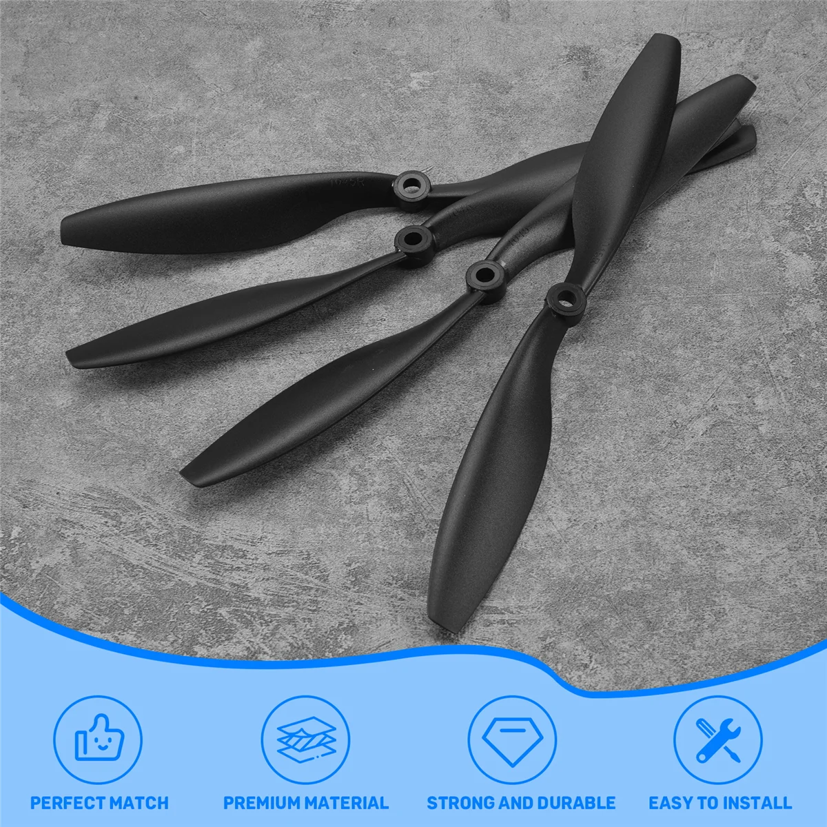 RISEN 4x1045 10 pouces Dia 4.5 pouces pas CW/CCW pales d'hélice rotatives RC quadrirotor accessoire